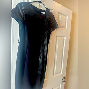 Calvin Klein midi dress with leather details